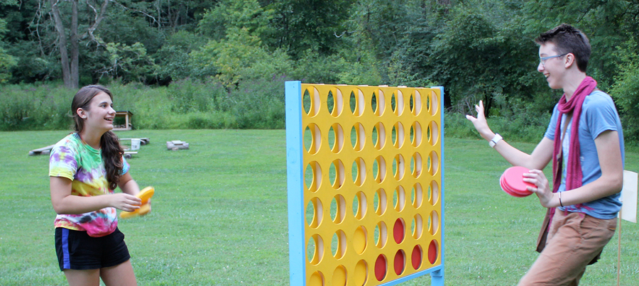 Playing Game at Camp Can Do, Gretna Glen, central PA