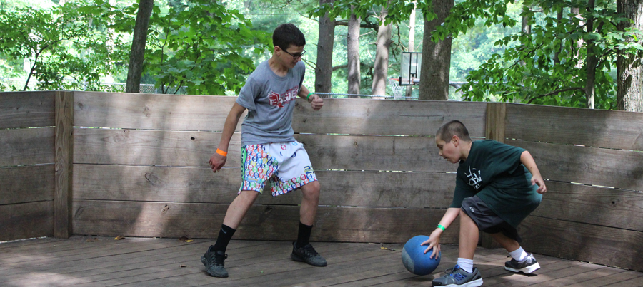 Playing Dodge Ball at Gretna Glen, Camp Can Do, Mount Gretna, central PA