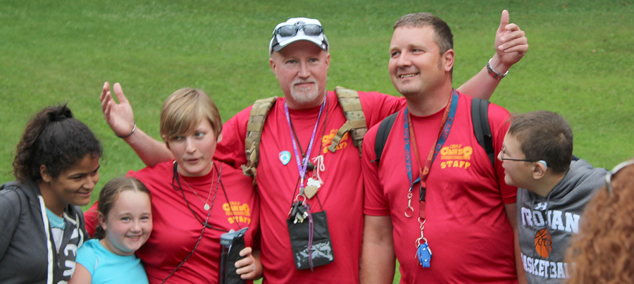 Volunteer Staff and Campers at Camp Can Do, Gretna Glen, Mount Gretna, central PAPAPA